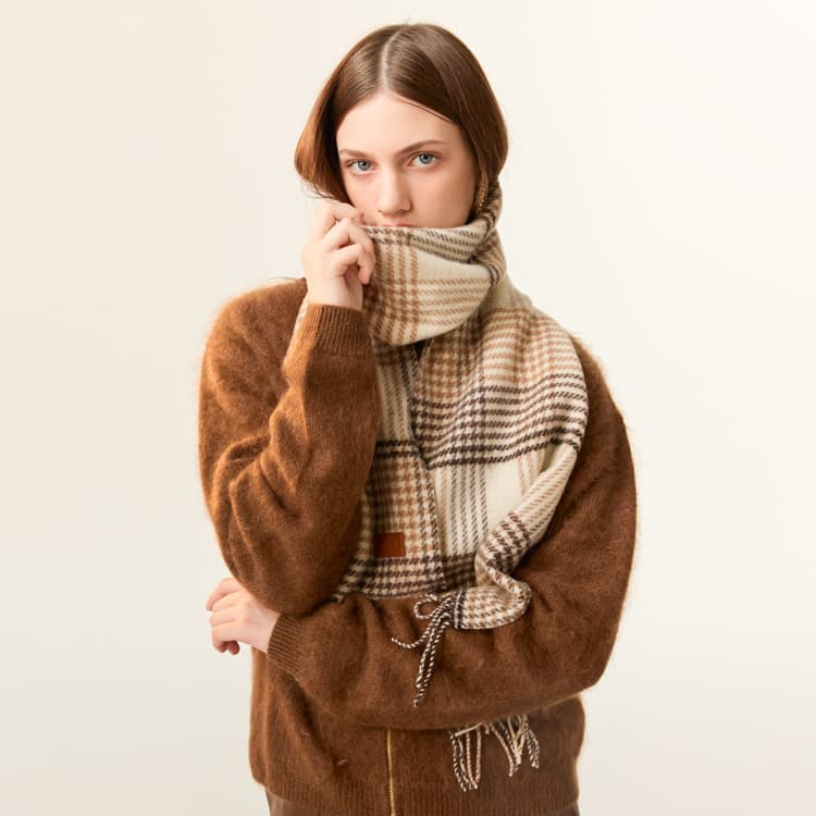 Шарф ELLE Sheep Wool Knit Шарфы Женские - изображение 3