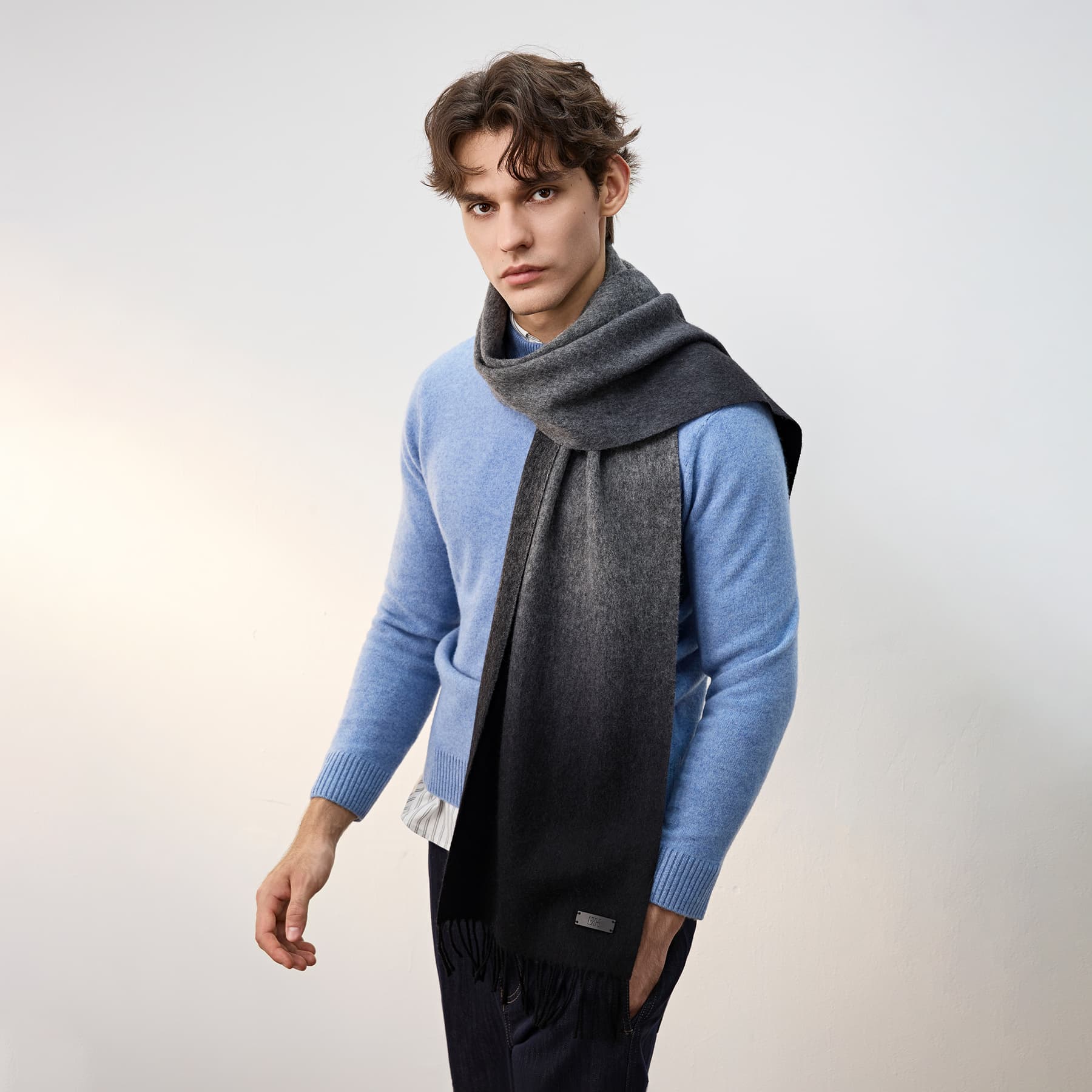 Шарф ELLE Sheep Wool Knit Шарфы Мужской - изображение 2