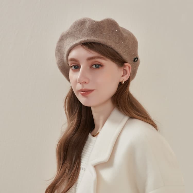 Берет ELLE 100% овечья шерсть Береты Женские - изображение 2