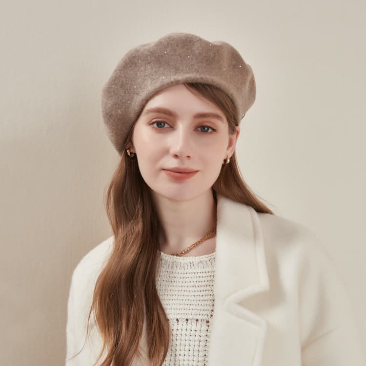 Берет ELLE 100% овечья шерсть Береты Женские - изображение 5