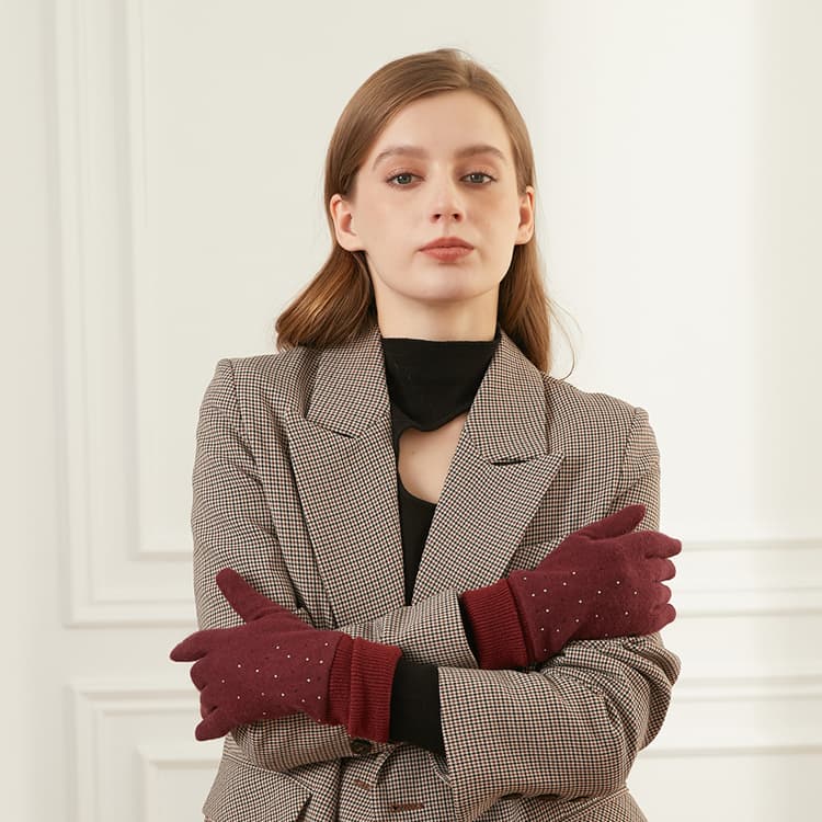 ELLE Вязаные перчатки для женщин - изображение 13