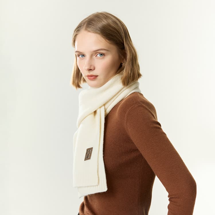 Шарф ELLE Sheep Wool Knit Шарфы Унисекс - изображение 4