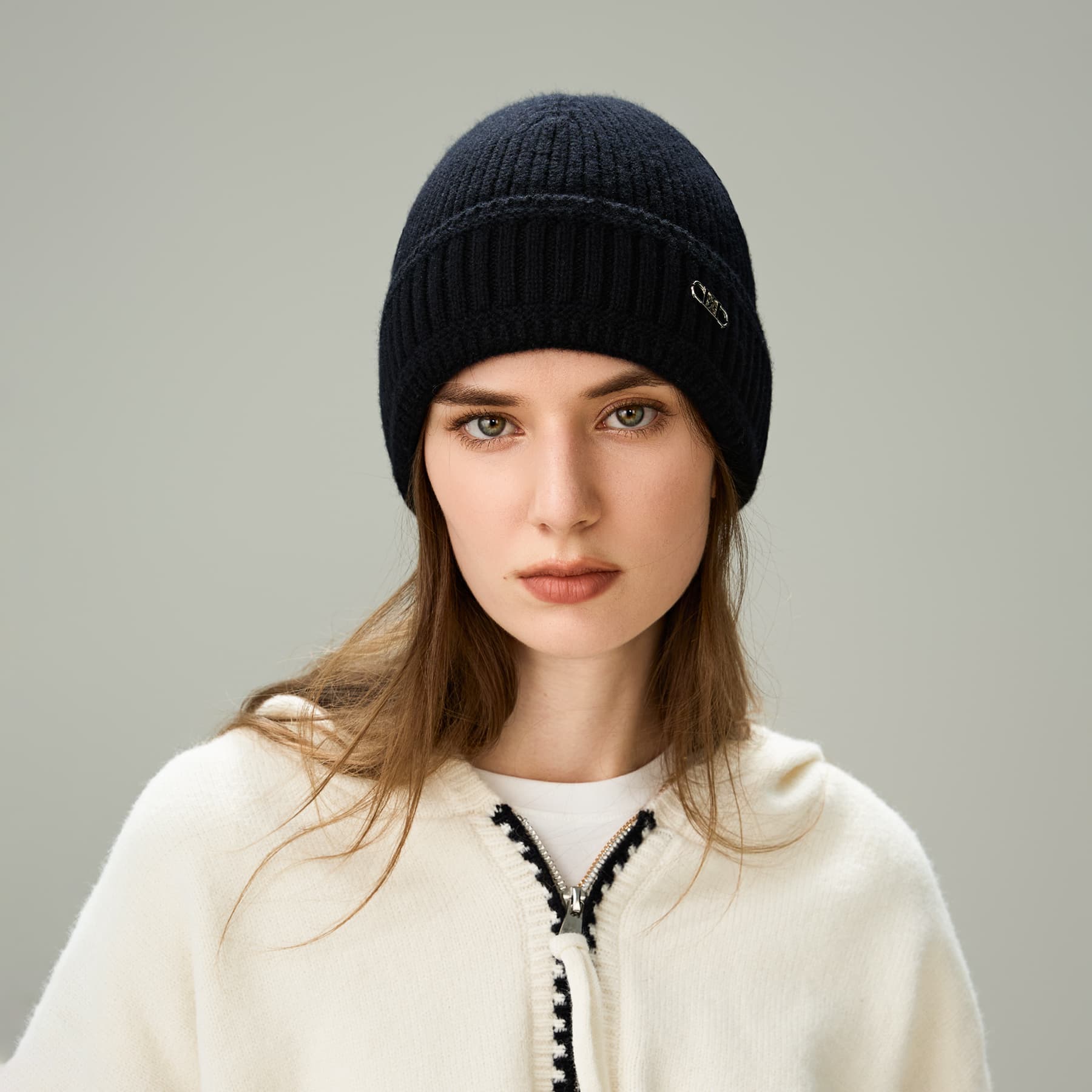 Шапка ELLE 100% овечья шерсть шапки-бини женские - изображение 5