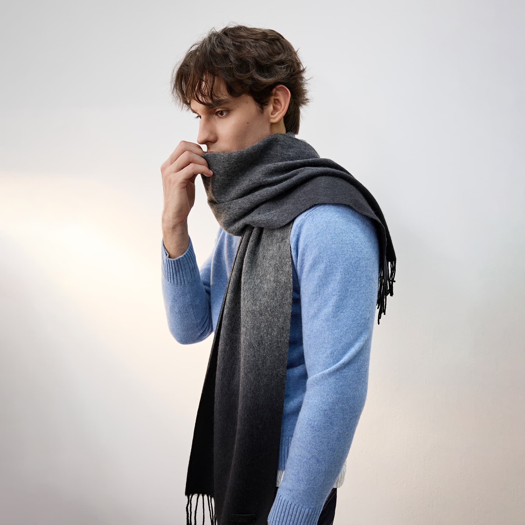 Шарф ELLE Sheep Wool Knit Шарфы Мужской - изображение 4