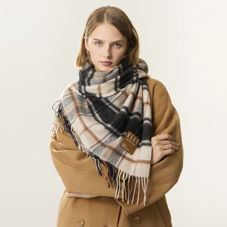 Шарф ELLE Sheep Wool Knit Шарфы Унисекс - изображение 6