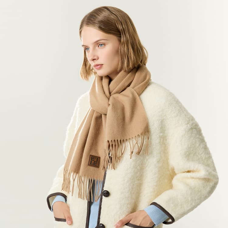 Шарф ELLE Sheep Wool Knit Шарфы Женские - изображение 2