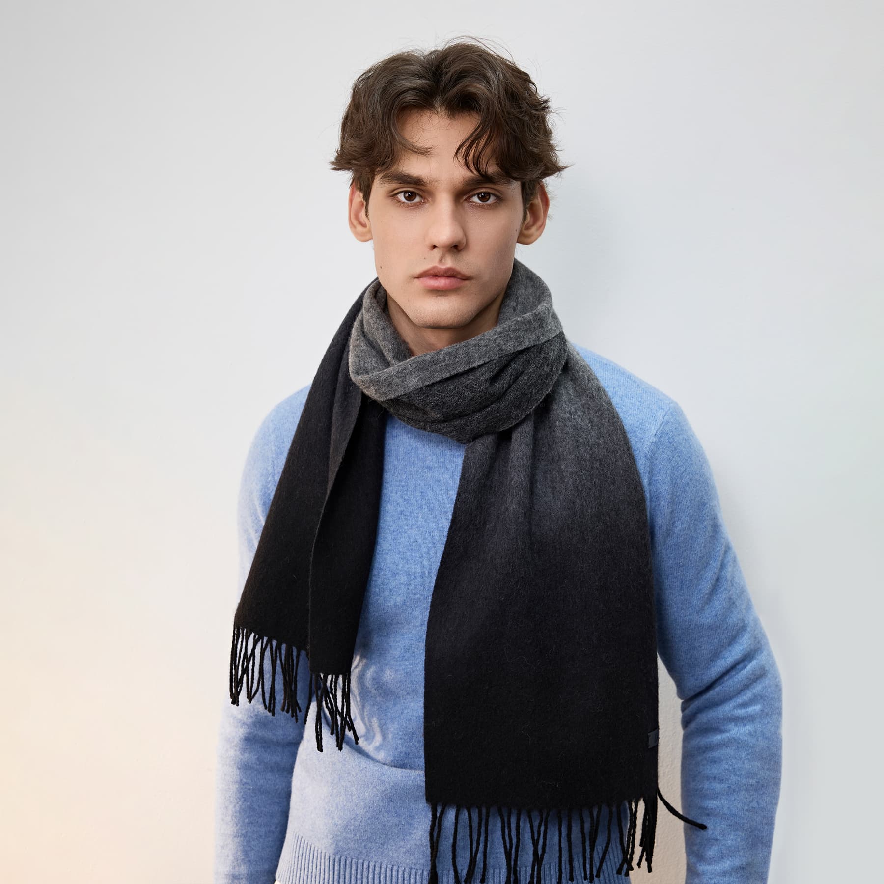 Шарф ELLE Sheep Wool Knit Шарфы Мужской - изображение 5