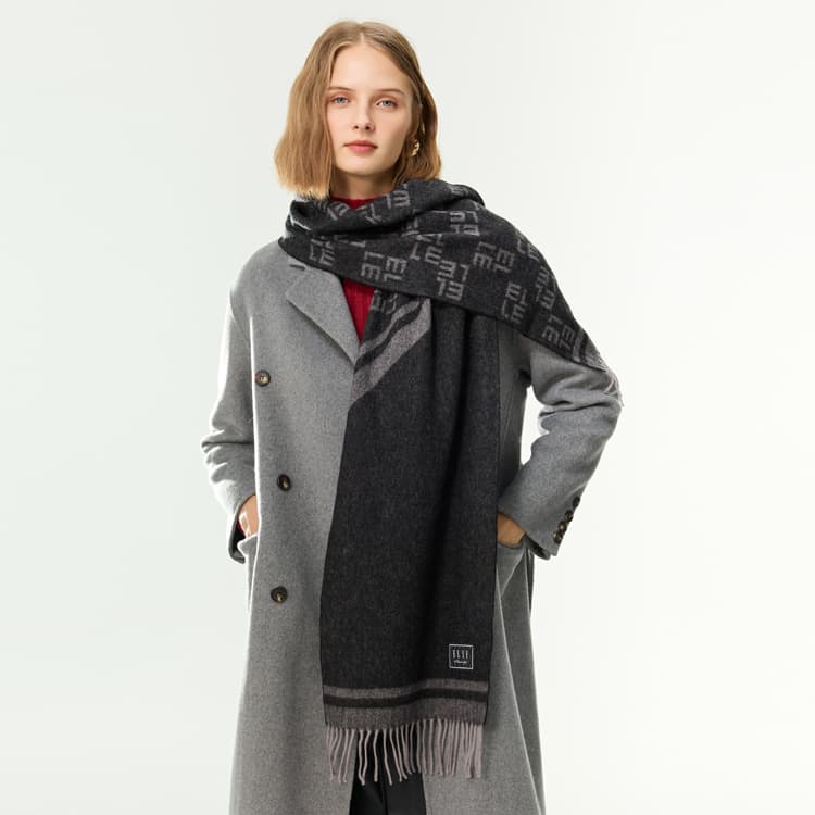 Шарф ELLE Sheep Wool Knit Шарфы Унисекс - изображение 2