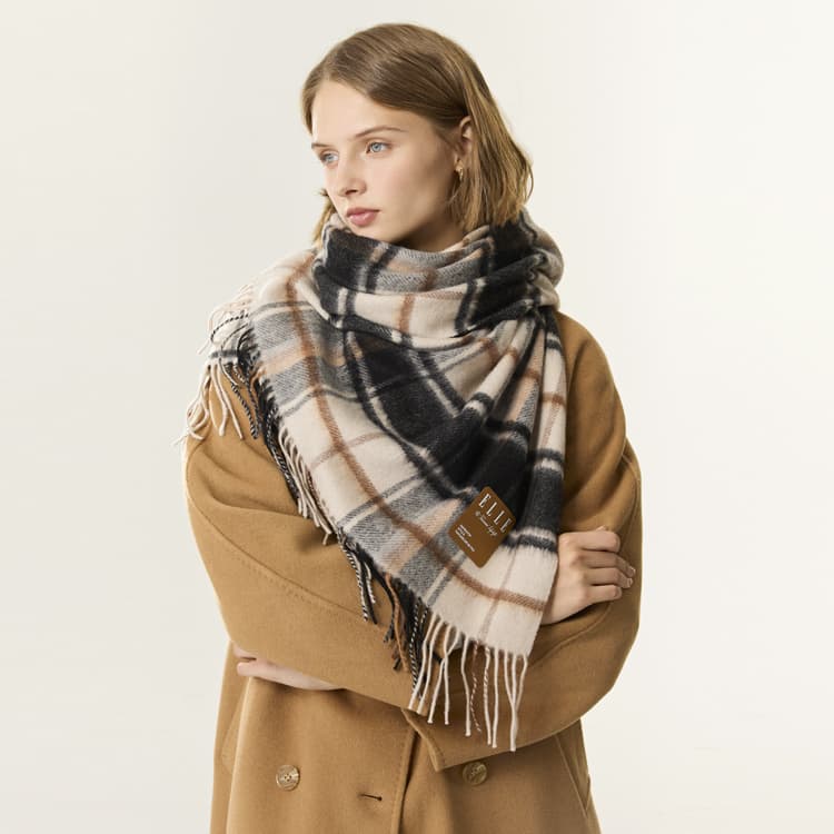 Шарф ELLE Sheep Wool Knit Шарфы Унисекс - изображение 2