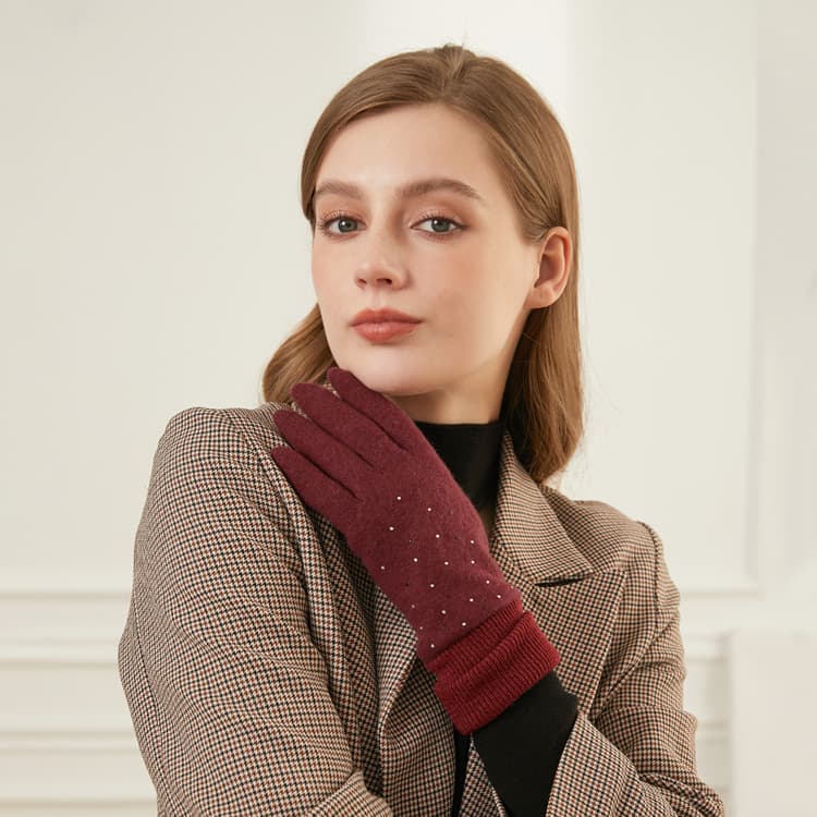 ELLE Вязаные перчатки для женщин - изображение 9