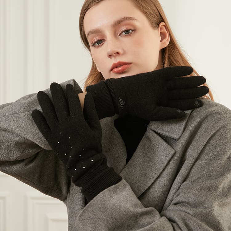 ELLE Вязаные перчатки для женщин - изображение 6