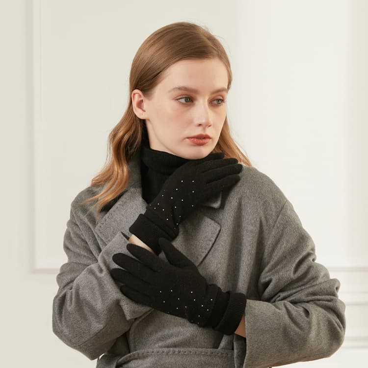 ELLE Вязаные перчатки для женщин - изображение 4