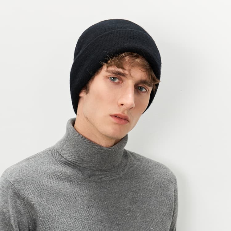 Шапка ELLE 100% овечья шерсть шапки-бини мужской - изображение 5
