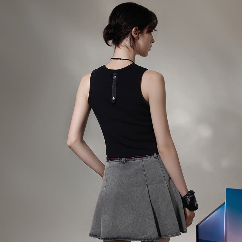 Майка Palladium Minimalistic Logo Design Comfortable Versatile Sleeveless Vest Womens - изображение 5