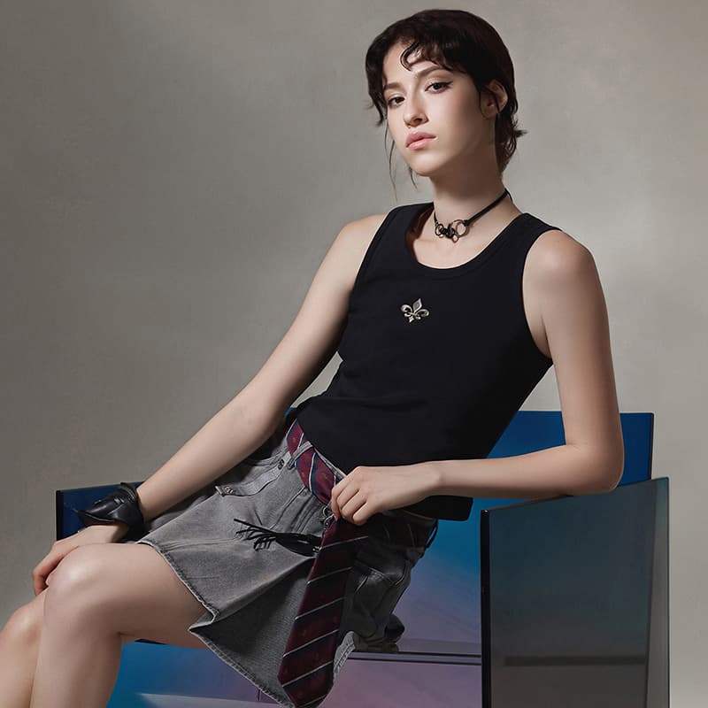 Майка Palladium Minimalistic Logo Design Comfortable Versatile Sleeveless Vest Womens - изображение 6