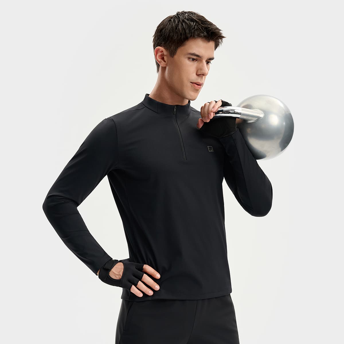 Футболка FILA Фитнес Темно-черные Мужские T-рубашки - изображение 6