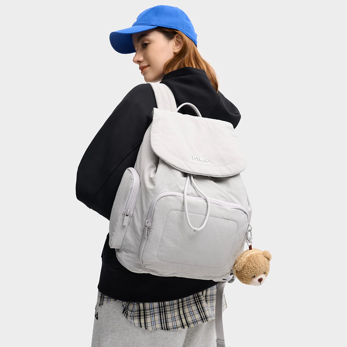 Рюкзак FILA ORIGINALE Ткань Рюкзак Женский Серебряный - изображение 5
