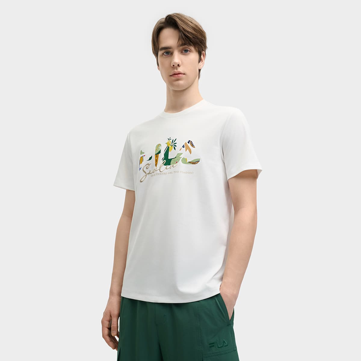 Футболка Fila Heritage T-Shirt Унисекс Облачный Белый - изображение 5