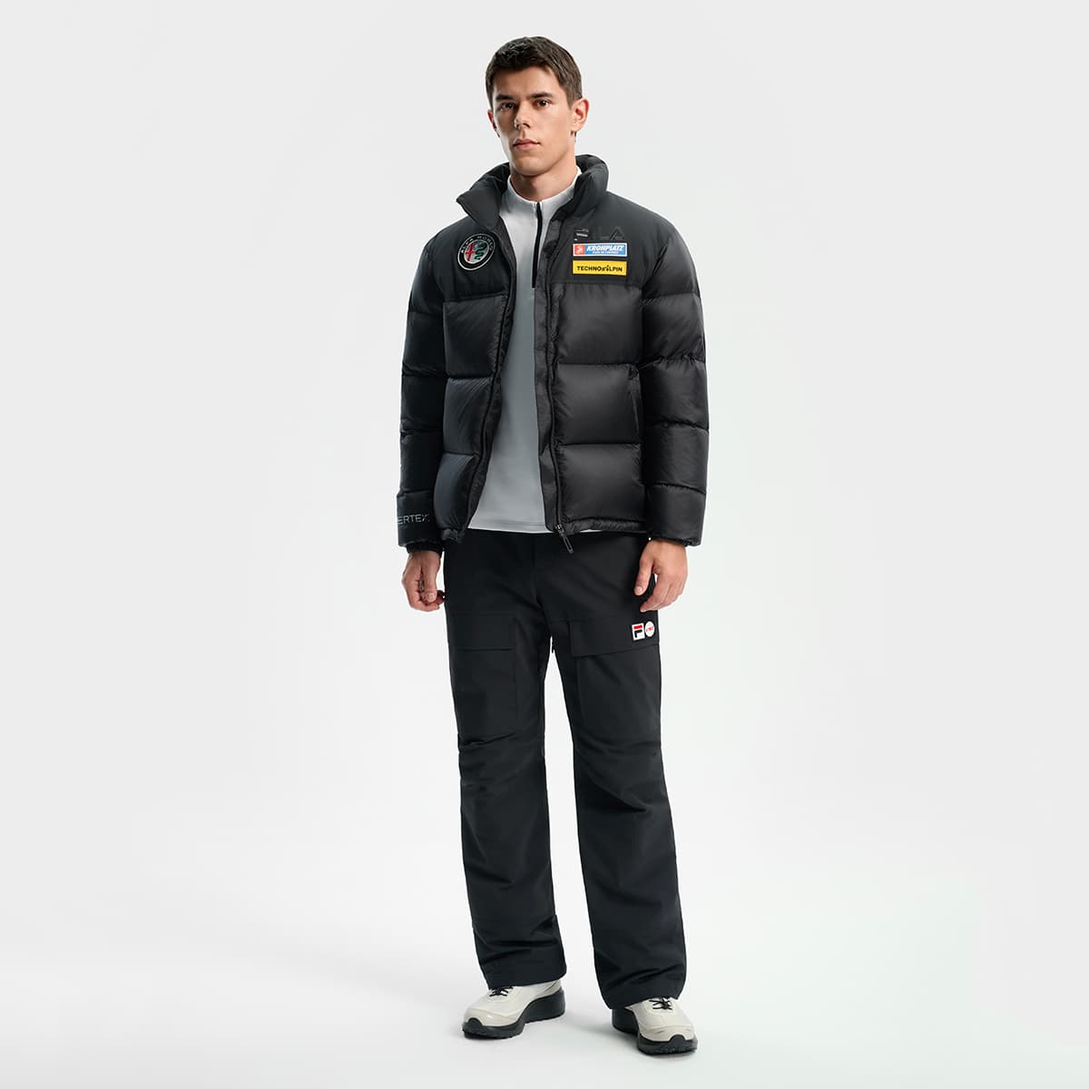 Зимняя куртка FILA SKI Пуховик Мужской Темно-Черный - изображение 4