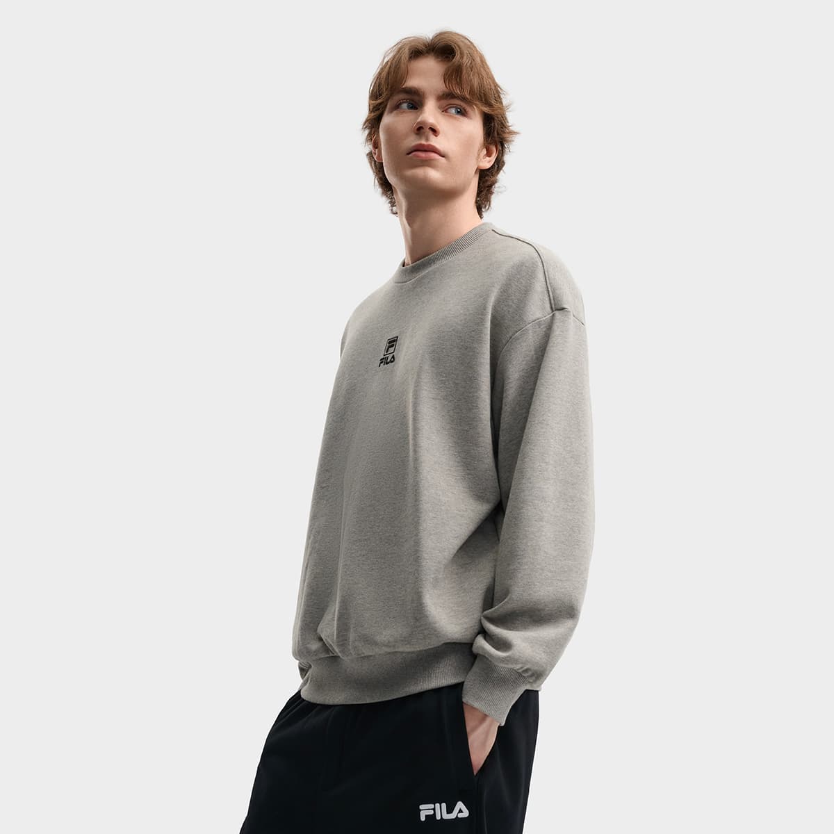 Худи FILA ORIGINALE Мягкий Фотиния Серый Унисекс Толстовка - изображение 6