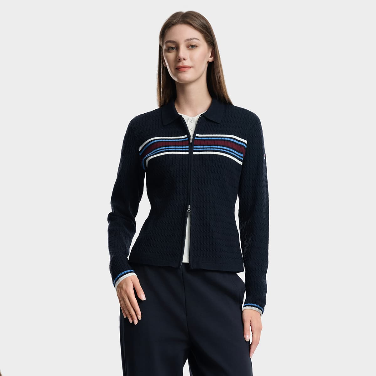 Кардиган Fila Heritage Легендарный синий Женские Свитеры - изображение 4