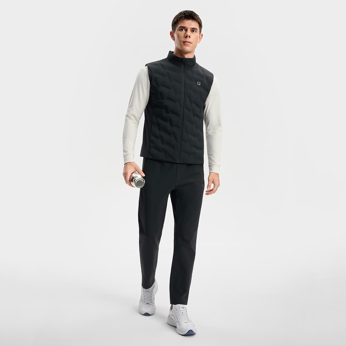 Куртка FILA Фитнес Темно-черный Мужской Пуховые жилеты - изображение 6