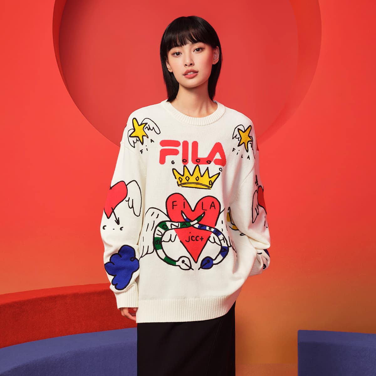Кофта FILA ORIGINALE Свитер Унисекс Облачный Белый - изображение 7