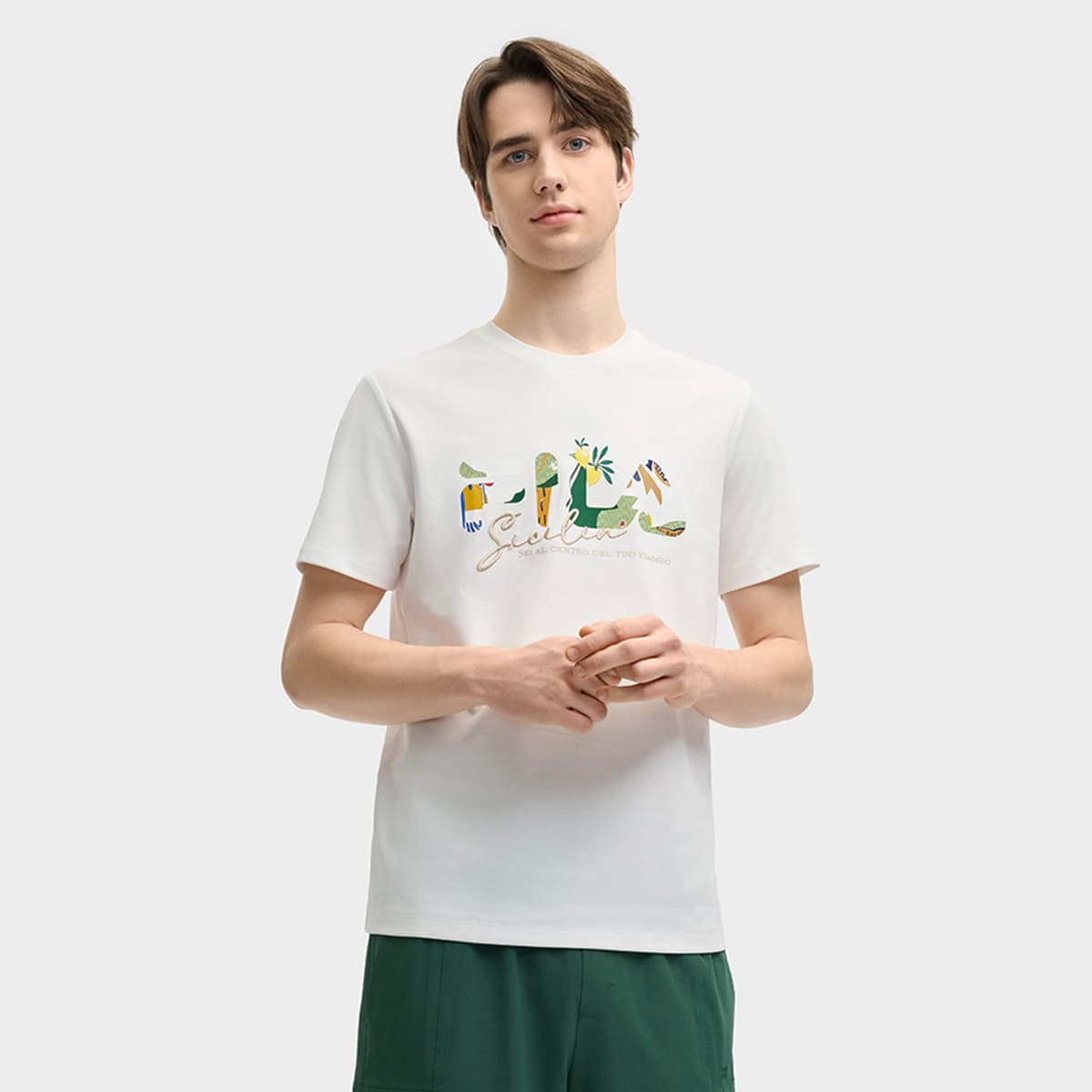 Футболка Fila Heritage T-Shirt Унисекс Облачный Белый - изображение 3
