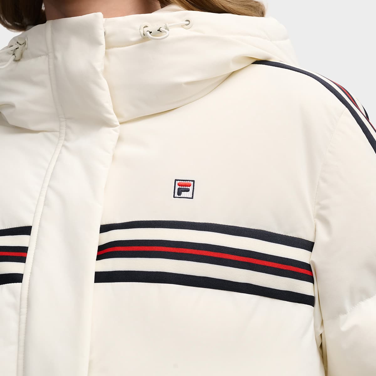 Пуховик Fila Heritage Пуховик Женские Туманный Лотосовый белый - изображение 7