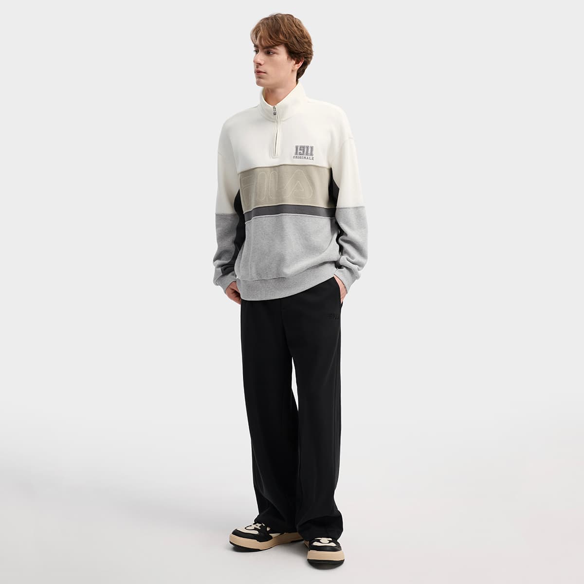 Худи FILA ORIGINALE Толстовка Мужская Облачный Белый - изображение 6