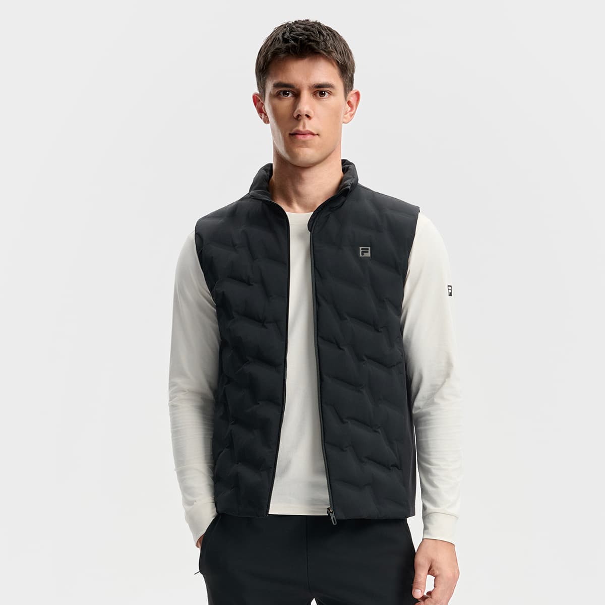 Куртка FILA Фитнес Темно-черный Мужской Пуховые жилеты - изображение 3