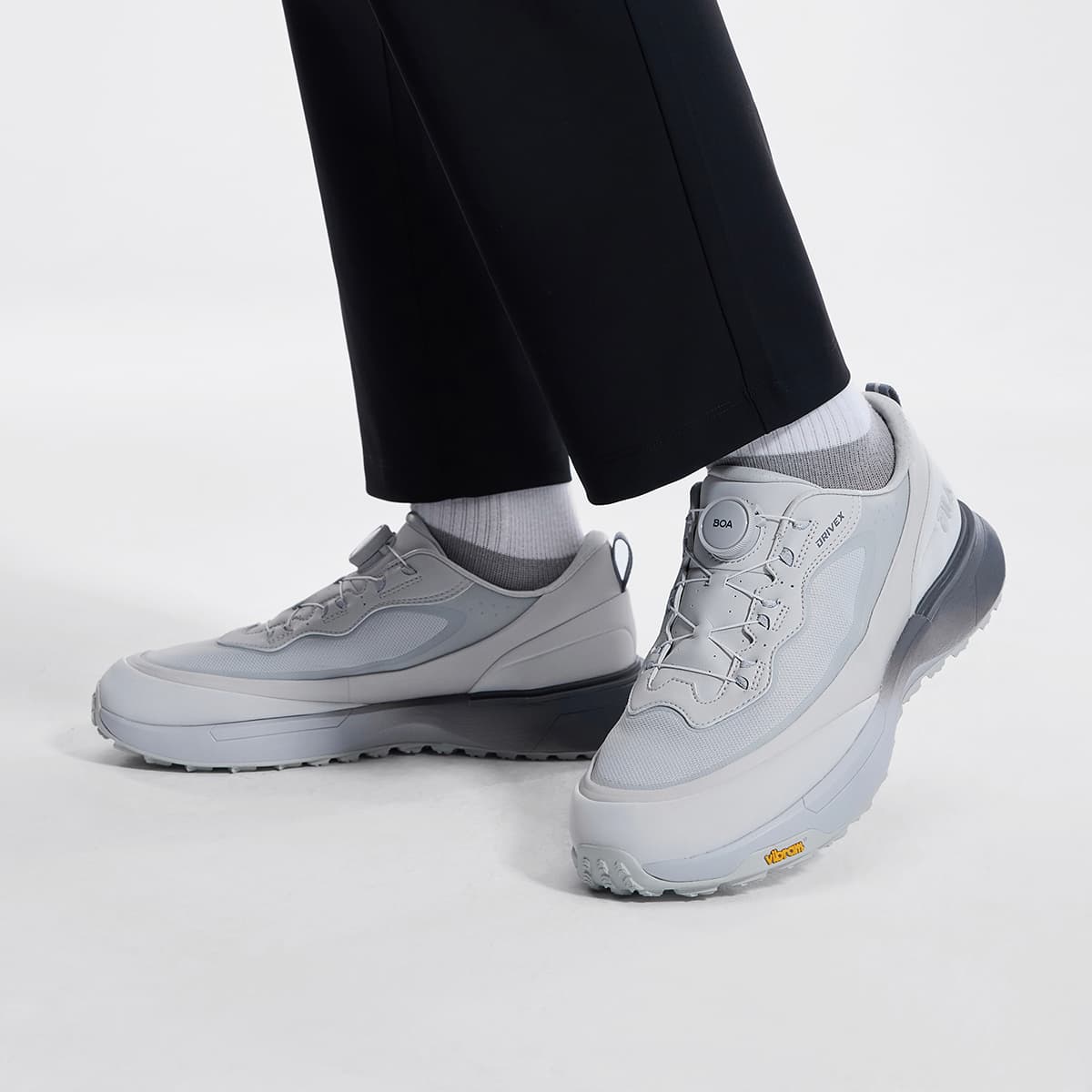Кроссовки для гольфа FILA GF DRIVEX Износостойкий Дышащий Легкий Низкий Топ Гольф Обувь Мужская Грибной Серый - изображение 7