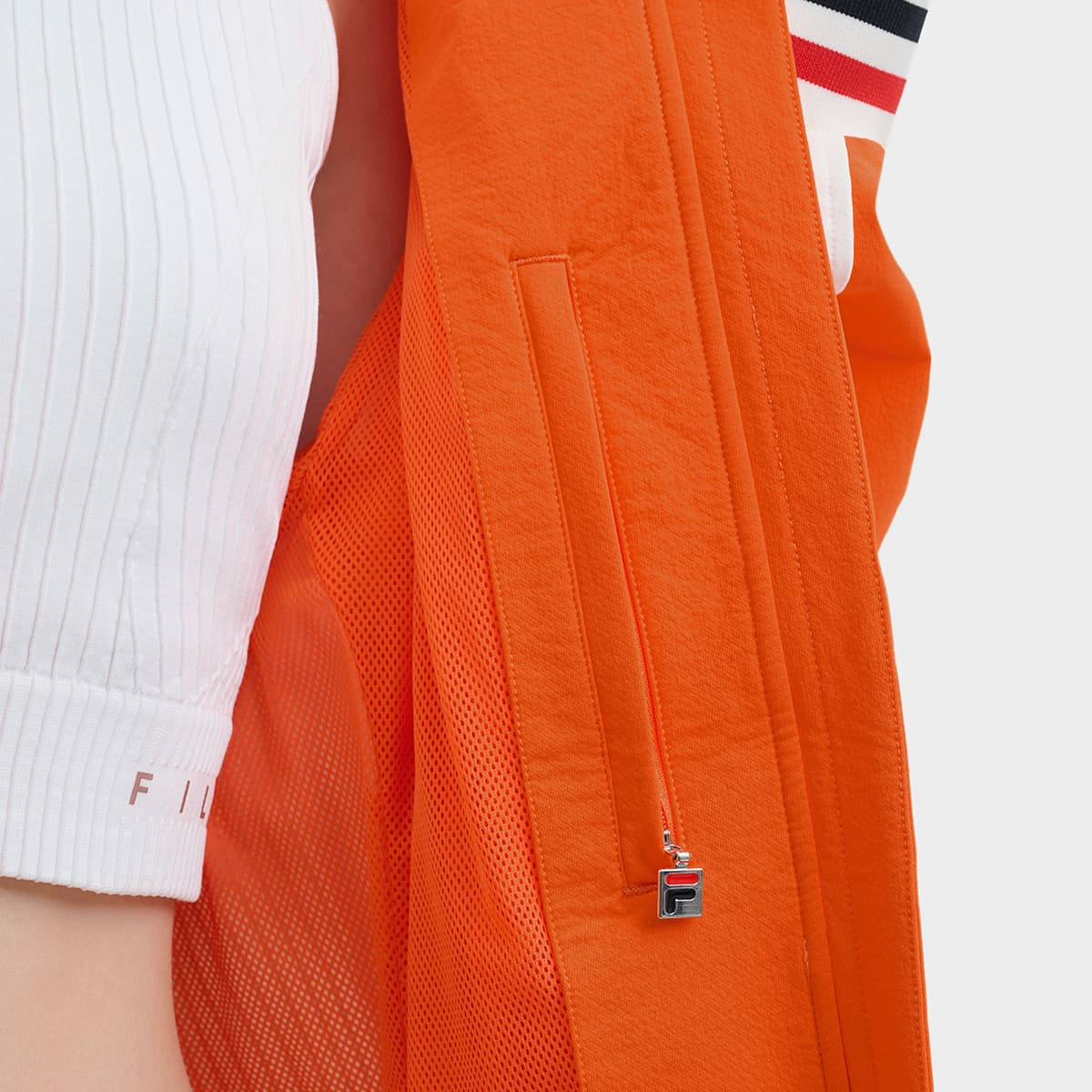Куртка FILA Куртка Унисекс Классический Тюльпан Оранжевый - изображение 5