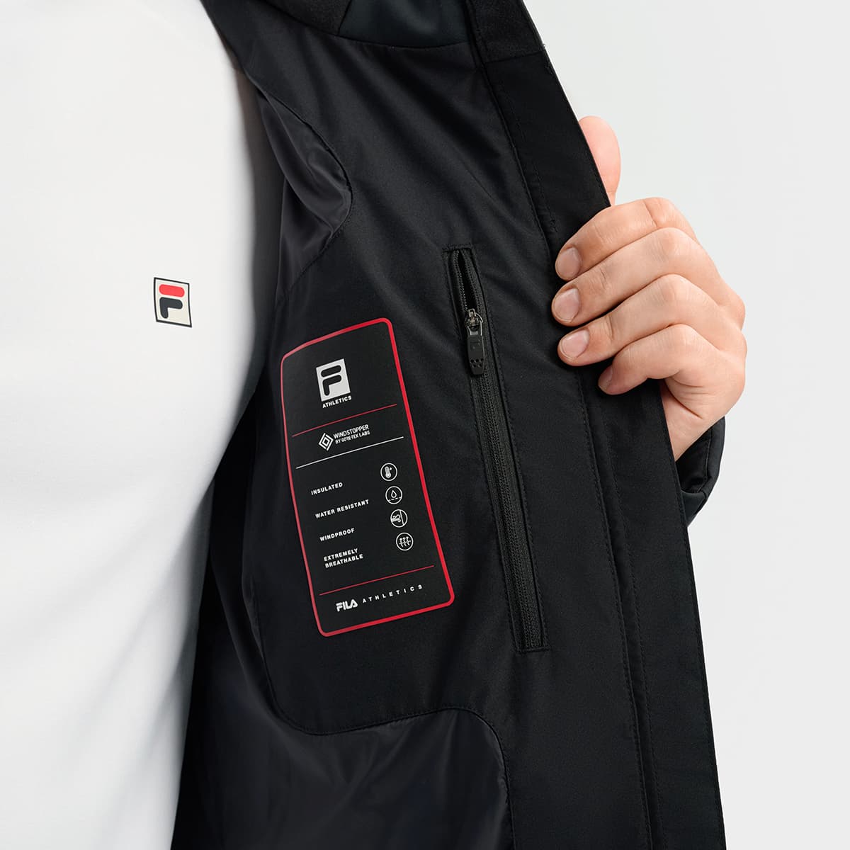 Зимняя куртка FILA SKI Пуховик Мужской Темно-черный - изображение 7