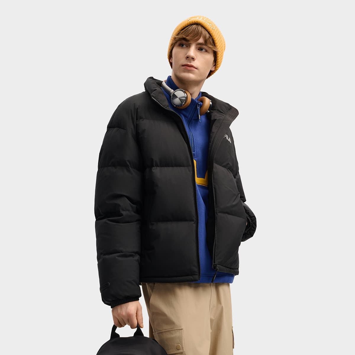 Зимняя куртка FILA Пуховик Мужской Глубокий черный - изображение 5