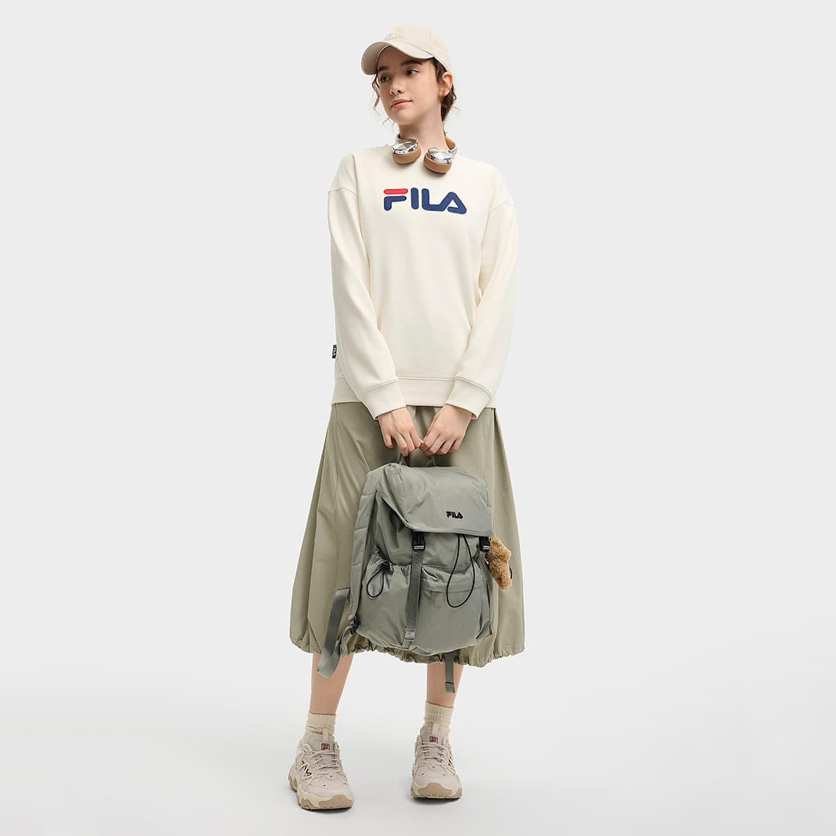 Худи FILA ORIGINALE Толстовка Унисекс Парово-Белый - изображение 6