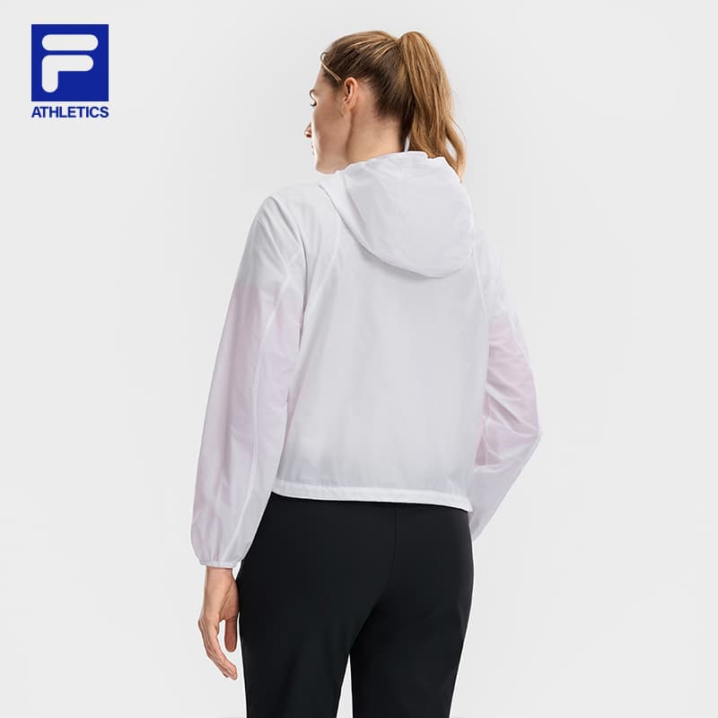 Куртка FILA Фитнес Куртка Женская Нефритовый Белый - изображение 5