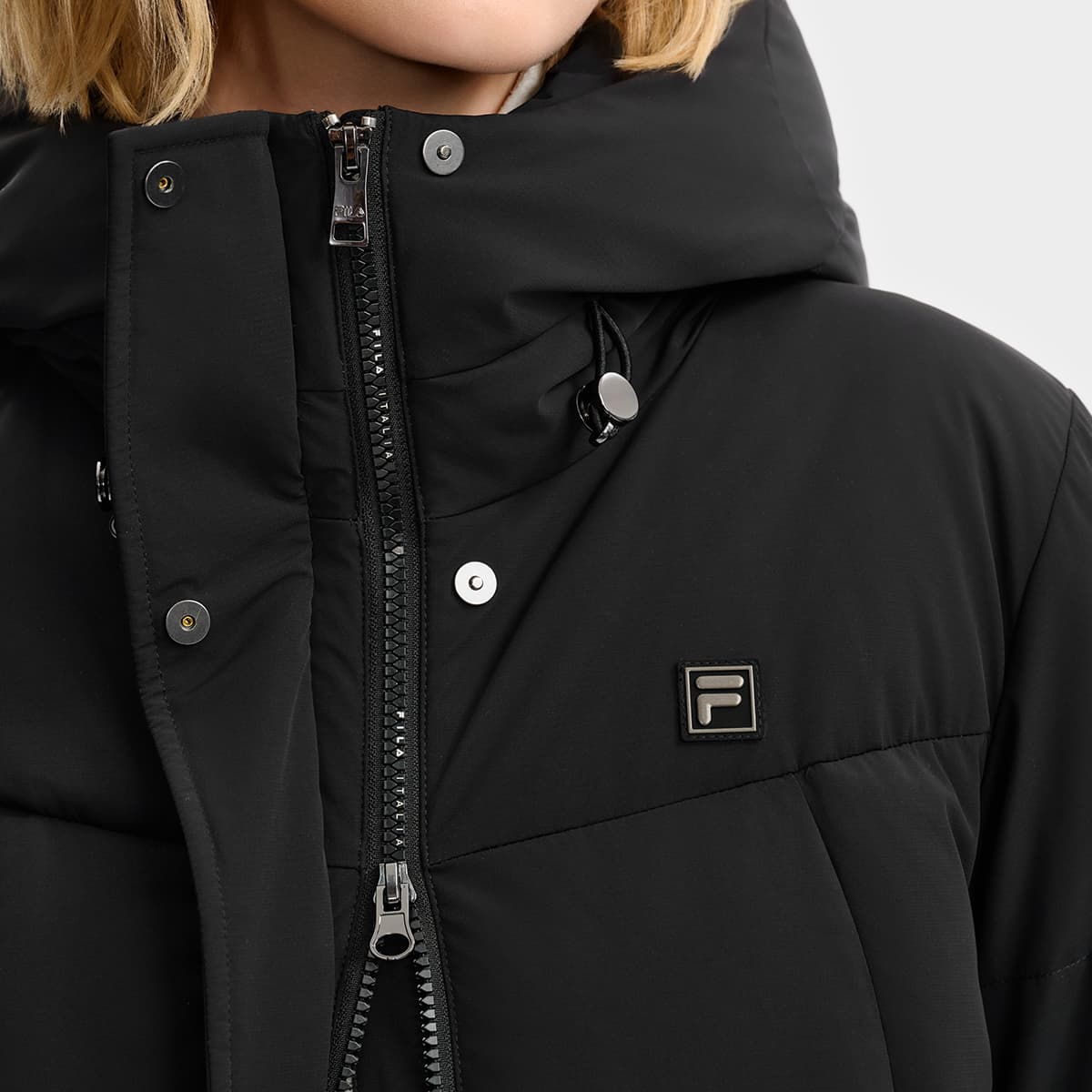 Пуховик FILA белый Пуховик Женские Черный - изображение 7