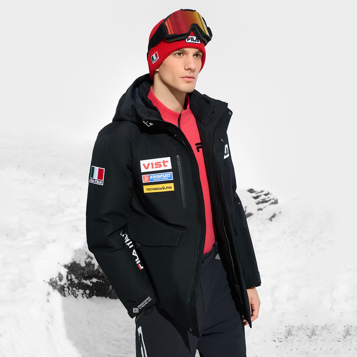 Зимняя куртка FILA SKI Пуховик Мужской Темно-Черный - изображение 6