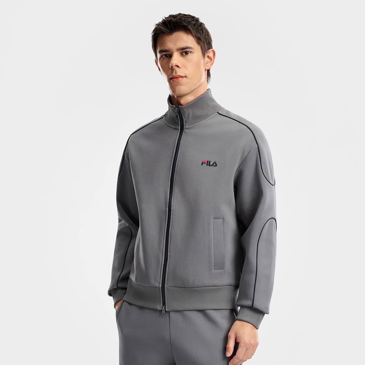 Куртка FILA Теннис Куртка Мужская Рифовая Серый - изображение 4