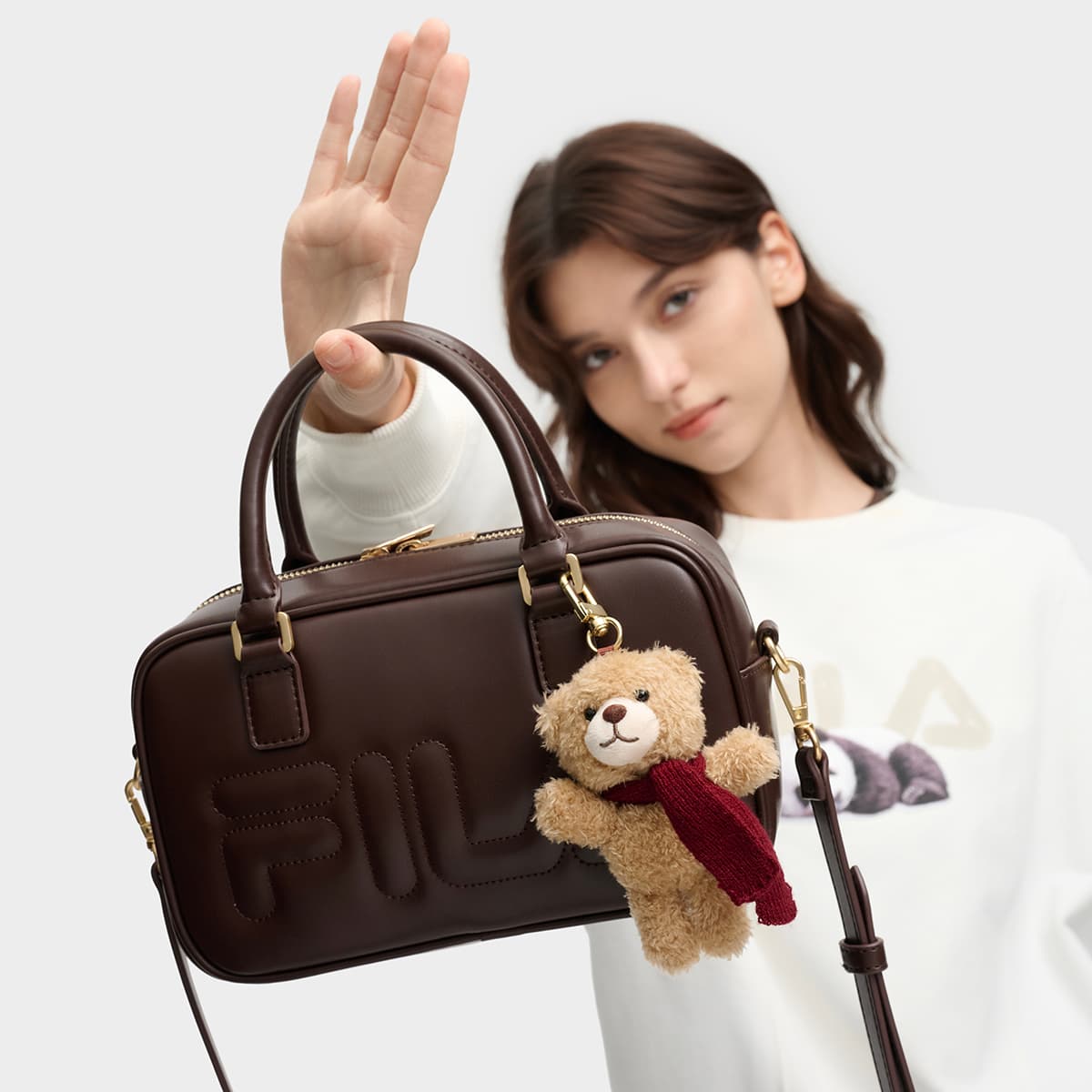 Сумка FILA ORIGINALE ПУ (полиуретан) Сумка Женская Кристальная Умбра - изображение 5