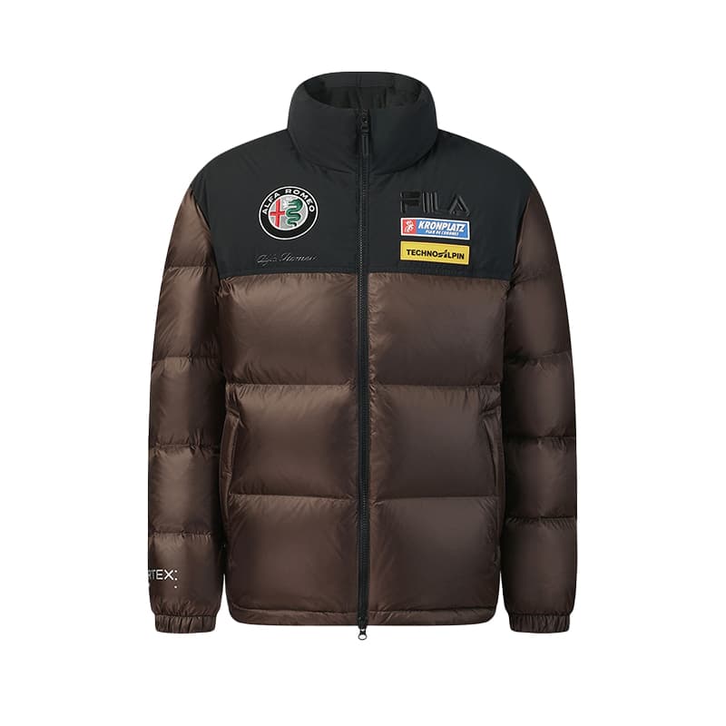 Зимняя куртка FILA SKI Пуховик Мужской Темная умбровая Серый - изображение 3