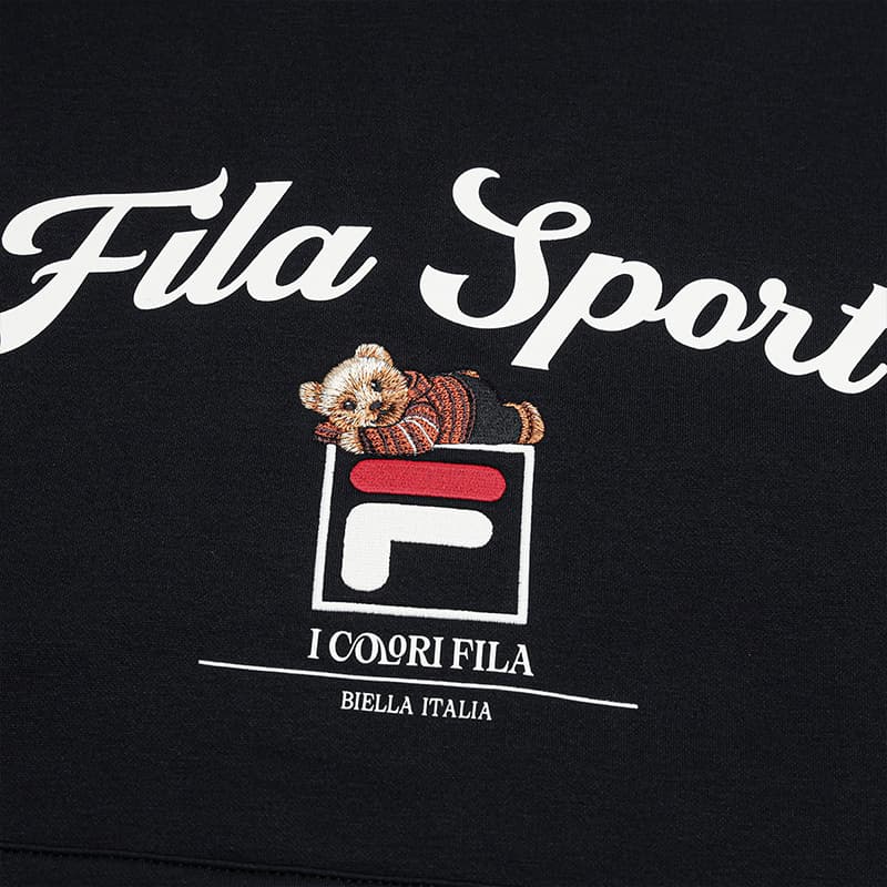 Худи FILA ORIGINALE Глубокий черный Унисекс Толстовки - изображение 5