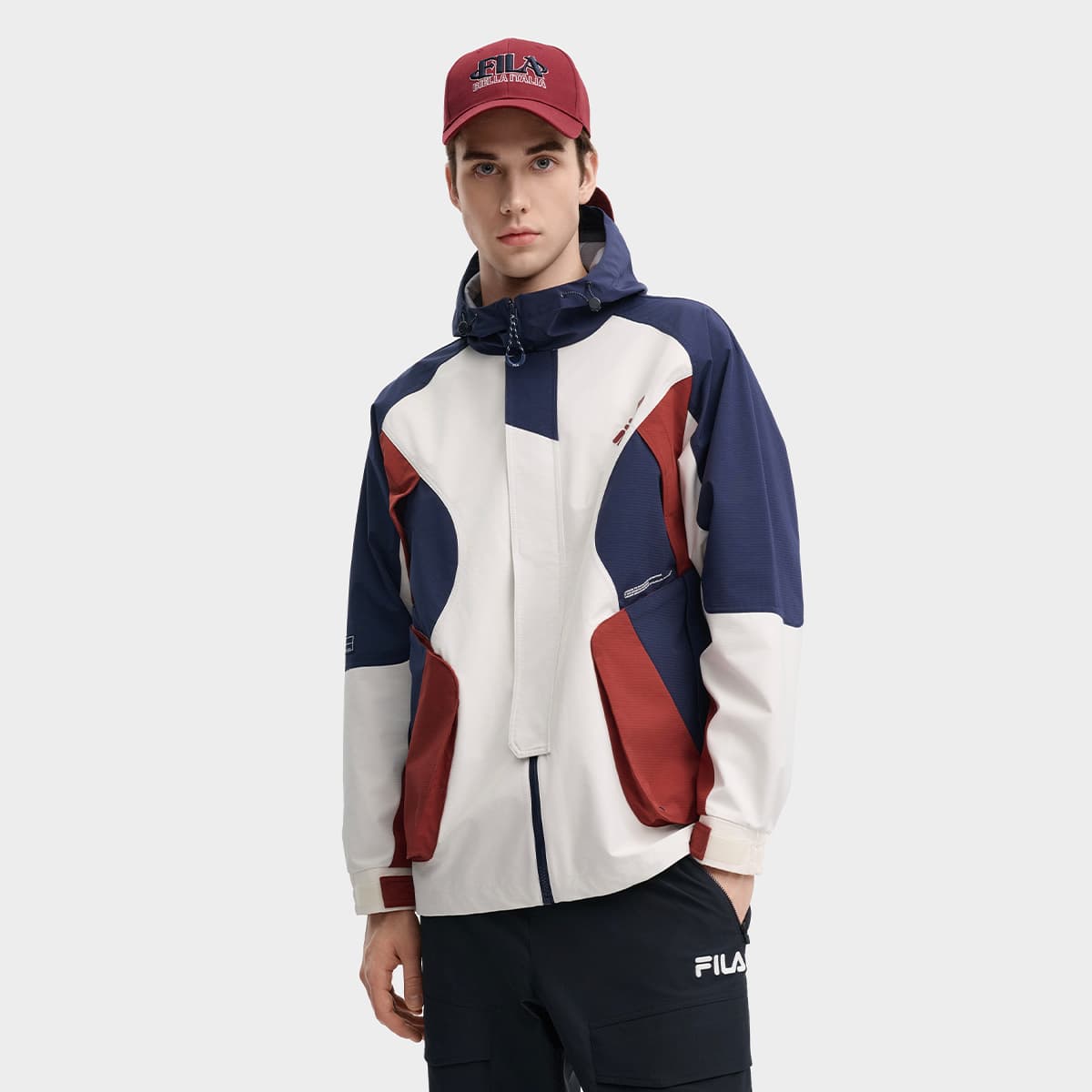 Куртка FILA ORIGINALE Куртка Мужская Терракотово-красная Коричневая - изображение 4