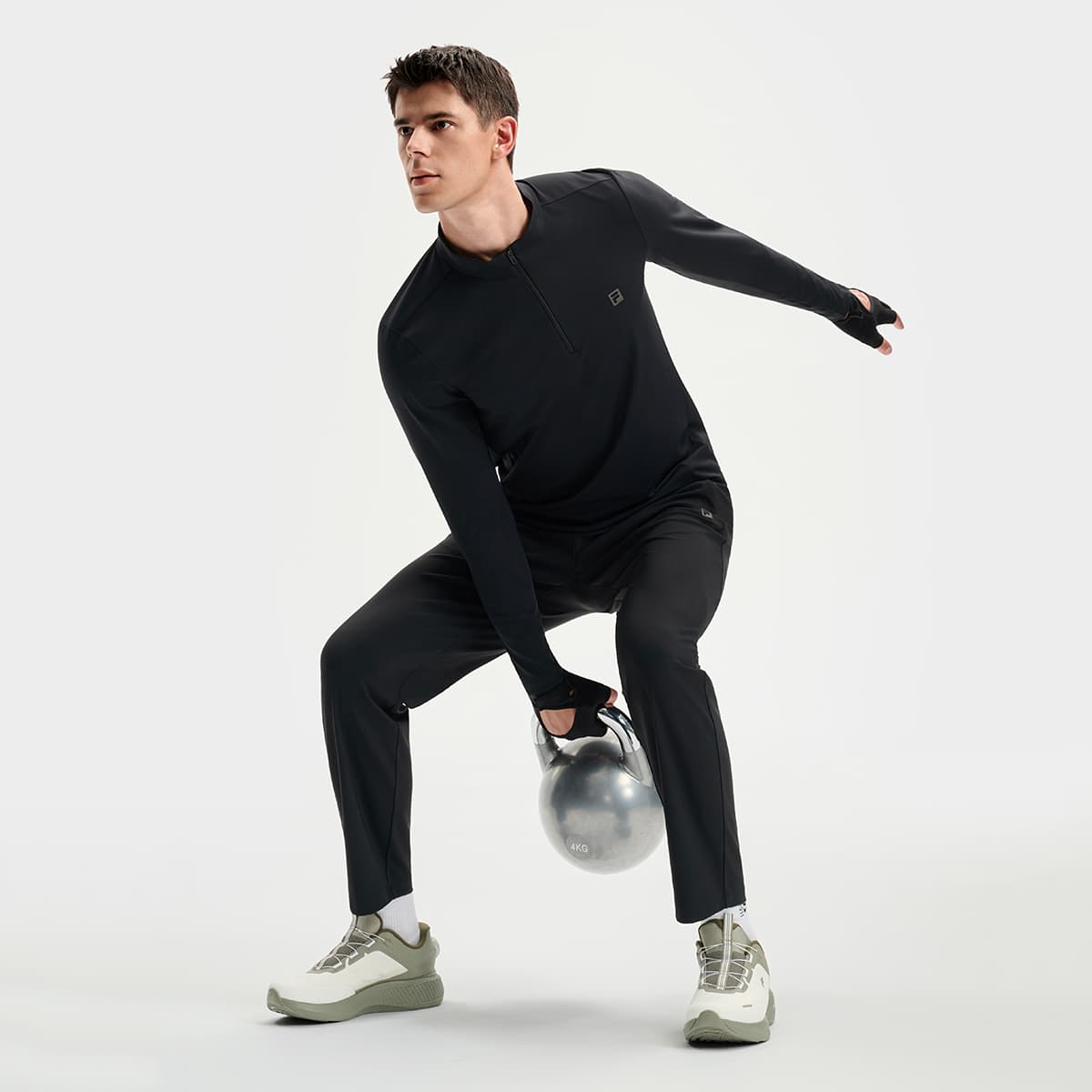 Футболка FILA Фитнес Темно-черные Мужские T-рубашки - изображение 7