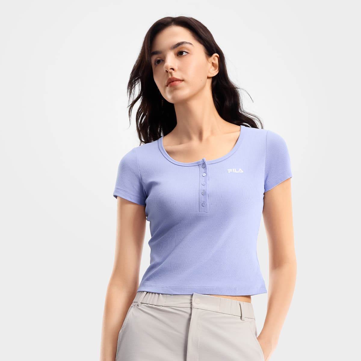 Футболка FILA ORIGINALE T-рубашка Женская Сияющий Фиолетовый - изображение 3