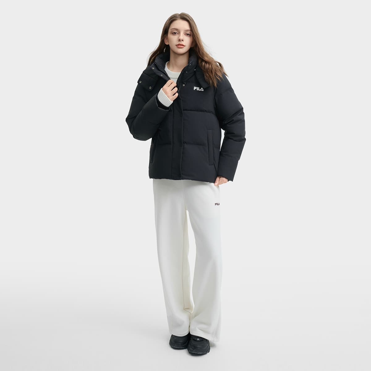 Пуховик FILA Пуховик Женские Глубокий черный - изображение 6