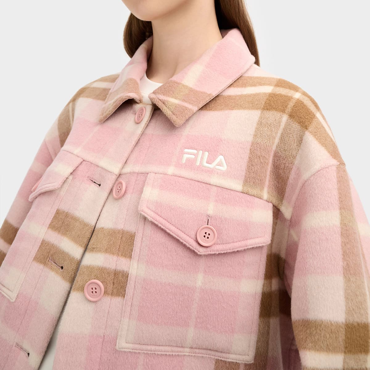 Куртка FILA ORIGINALE Куртки Пальто Женские Глютационный Розовый - изображение 6