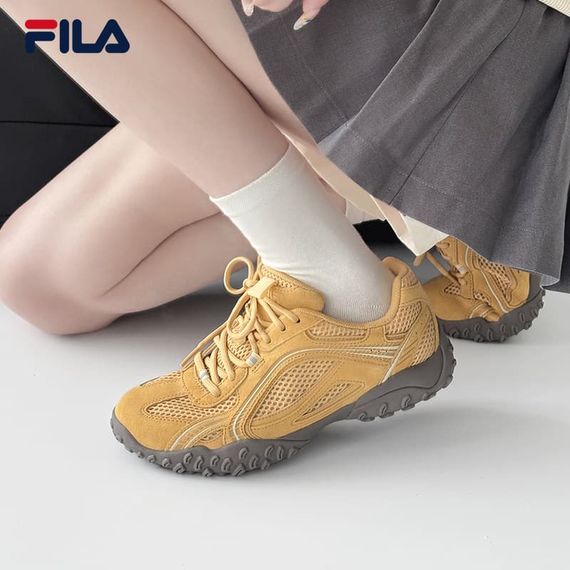 Кроссовки fila ORIGINALE Ballet Shoes Повседневная обувь Low Топ Пшенично-желтый Женские - изображение 7