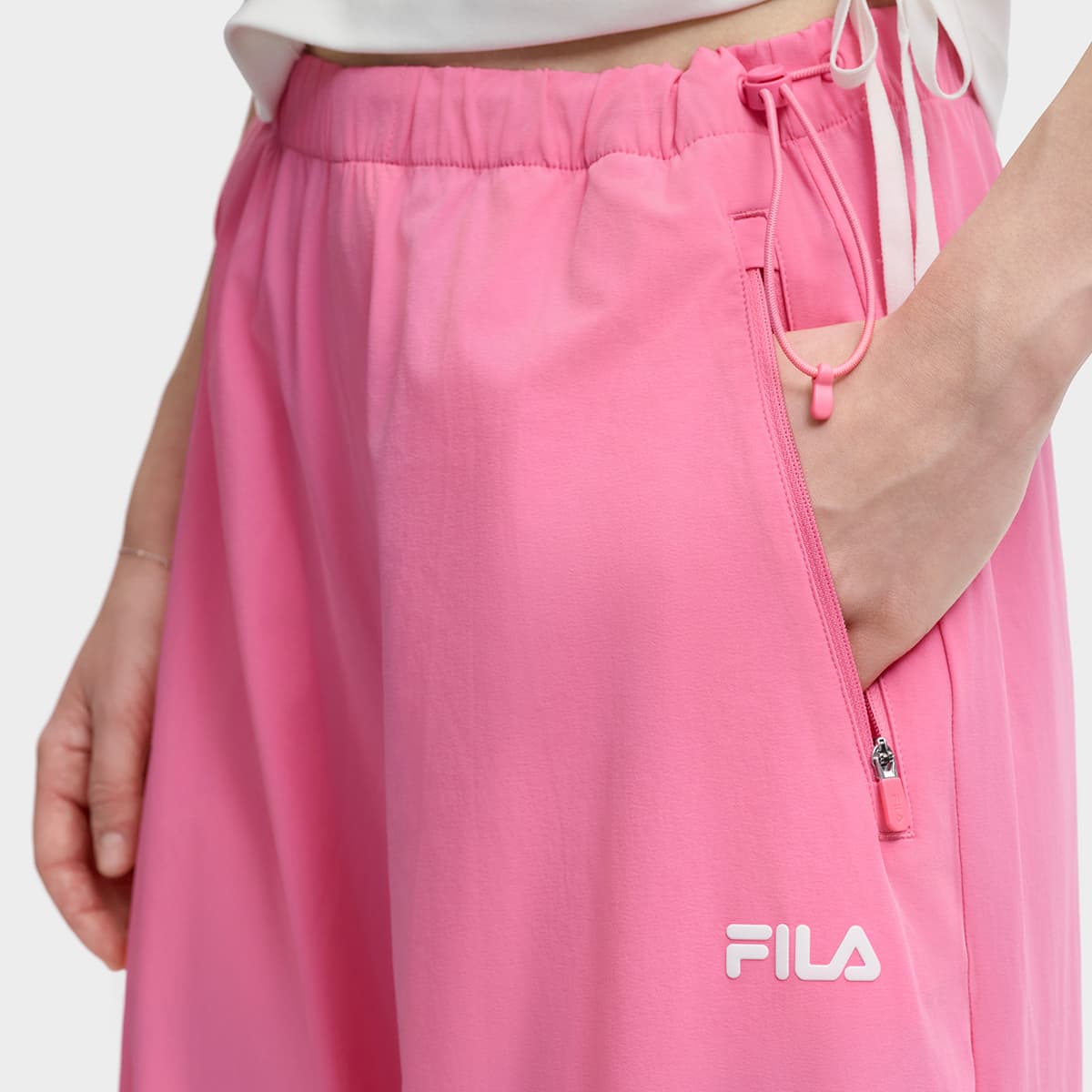 Штаны FILA Повседневные брюки Женские Яркий Персик Фуксия - изображение 7
